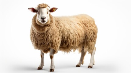 Fototapeta premium Sheep isolated on a white background