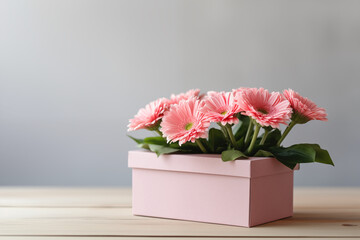 Gift for a magical Valentine's Day, flowers in a box