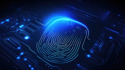 Digital Fingerprint technology background