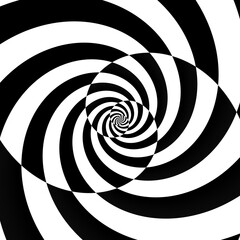 Hypnotic spiral background. Optical illusion style design.