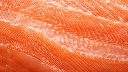 Close-up of raw fresh salmon sashimi structure. Food fish background. Generative AI