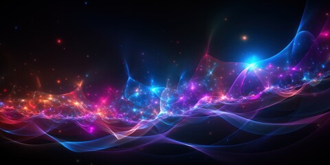 Obraz premium A Symphony of Pink, Purple, and Blue Lights