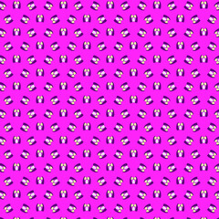 Bright multicolor abstract geometric mosaic pattern on a hot pink background Modern fabric and paper pattern