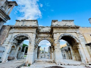 Celsus Library in Ephesus - Izmir, Turkey. Ephesus Ancient City,