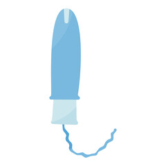 tampon woman period icon element blood applicator