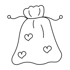 bag menstrual cup storage transport line icon