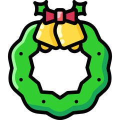 christmas wreath icon
