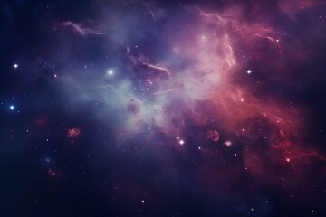 Cosmic nebula and stars, colorful background of space.