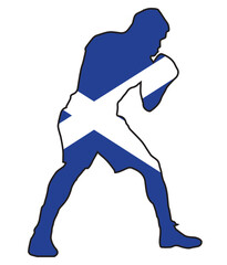 Boxer With Scotland Flag