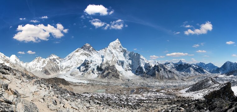 Mount Everest, himalaya, panorama from Kala Patthar