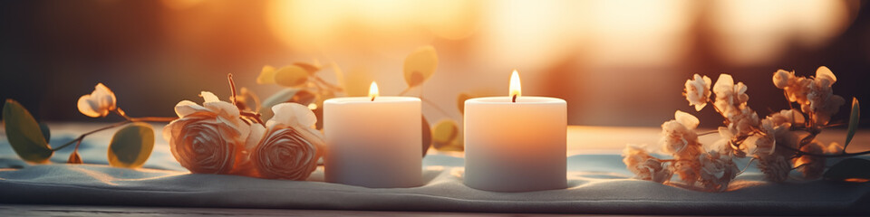 romantic candle light dinner