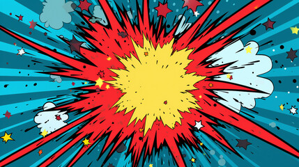 Explosive Comics Boom Backgrounds: Dynamic Hand-Drawn Vector Design with Vibrant Speech Bubbles - Perfect for Comic Book Illustrations and Retro Pop Art Graphic Displays.