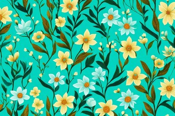 seamless floral pattern and generated AI