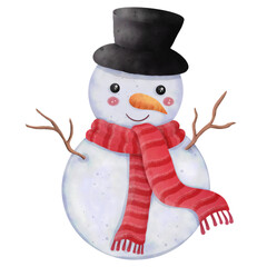 Drawing a snowman for Christmas