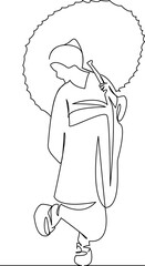 Japanese girl with umbrella