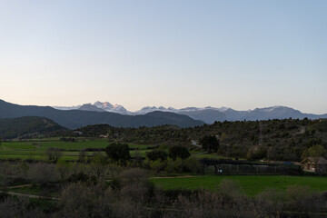 Pyrenees mountains view from Ainsa