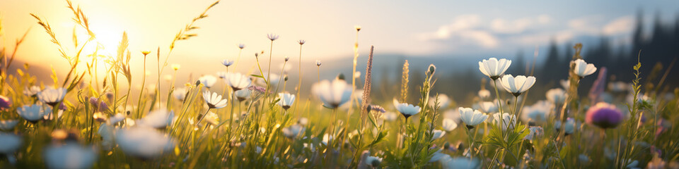 wildflowers in the mountains web banner