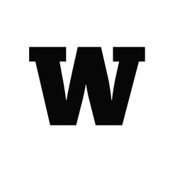 Luxury font character W. Png transparency