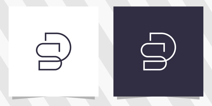 letter sd ds logo design