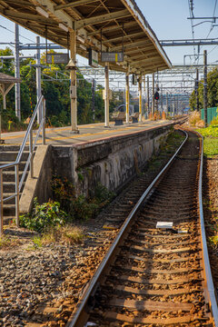railway tracks in the countryside