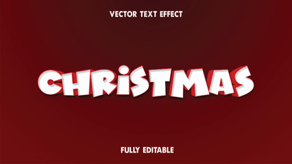 Editable christmas text effect 3d text effect
