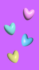 3d background wallpaper Purple Heart