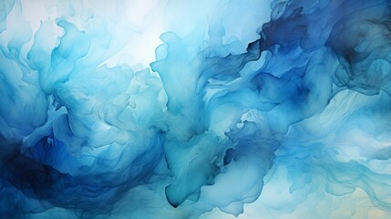 Abstract watercolor background in shades of blue