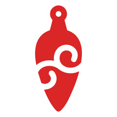 icon of Christmas decorations on the tree ball vector graphics