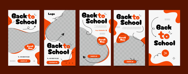 back to school sale story social media post template