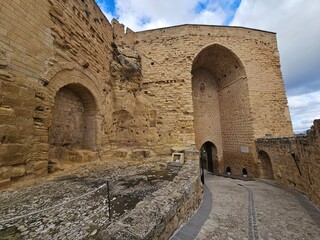 Access to the Mota Castle in Alcala la Real, Jaen province - 687498728