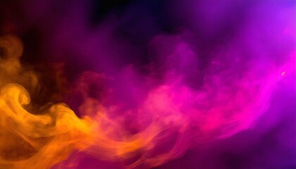 Colourful smoke background with purple and yellow