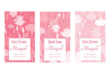 Vector illustrations for floral or herbal products