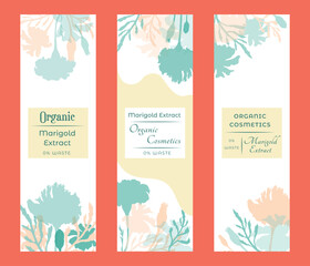 Vector illustrations for floral or herbal products