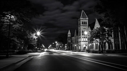 greyscale huff st winona minnesota town with winona state university crystal commons building to...