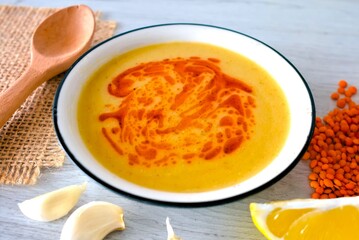 vegetable soup with carrots and potatoes