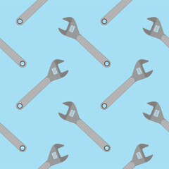 Wrench seamless pattern vector illustration. Suitable for backgrounds, wallpapers, fabrics, textiles, wrapping papers, printed materials, and many more.