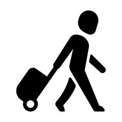 airport departure luggage icon