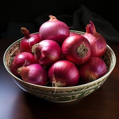 Crisp Onions: Vibrant Colors of Freshness on Pristine White Background