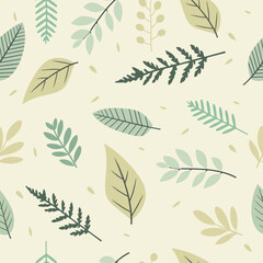 green leaf seamless pattern.vector illustration for fabric,tile