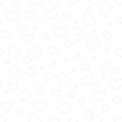 heart seamless pattern on pink background.Editable vector illustration for fabric,tile