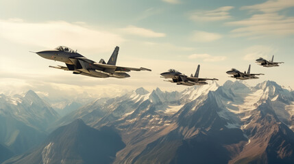 Fighter Jet Squadron: Precision and Power in the Sky