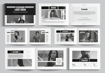 Minimal Fashion Lookbook Magazine Template Landscape