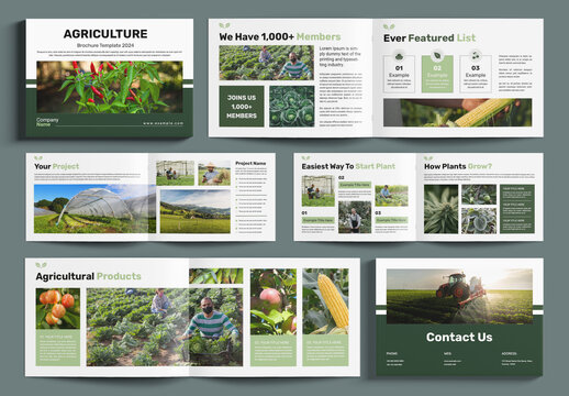Agriculture Brochure Template Landscape