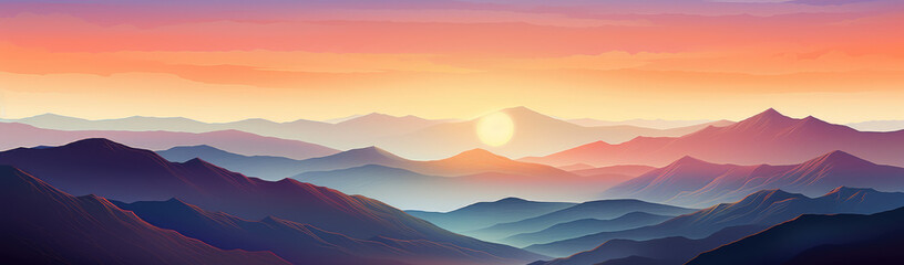 Obraz premium sunrise in the mountains