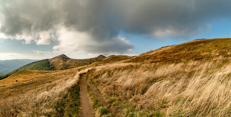 Polonina Wetlinska, Bieszczady mountain, Bieszczady National Park, Poland.