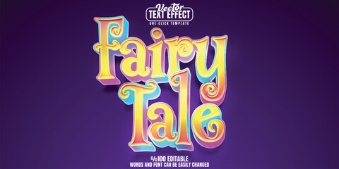 Fairy Tale editable text effect, customizable magical and mythical 3D font style