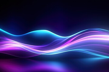 Naklejka premium Cyber Motion Pink Blue Neon Fantasy Speeding Lights Abstract DataTransfer