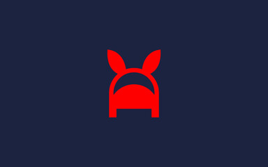 rabbit with bed logo icon design Vector design template inspiration
