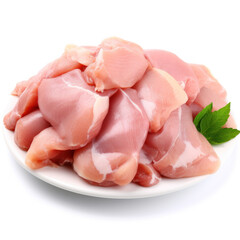 Chicken meat on white background