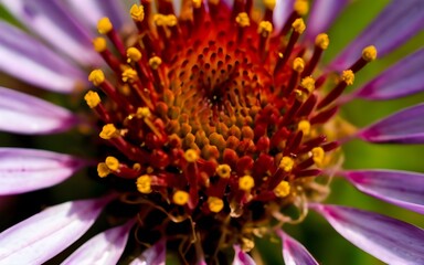 Macro closeup plant flower flora nature ai generative